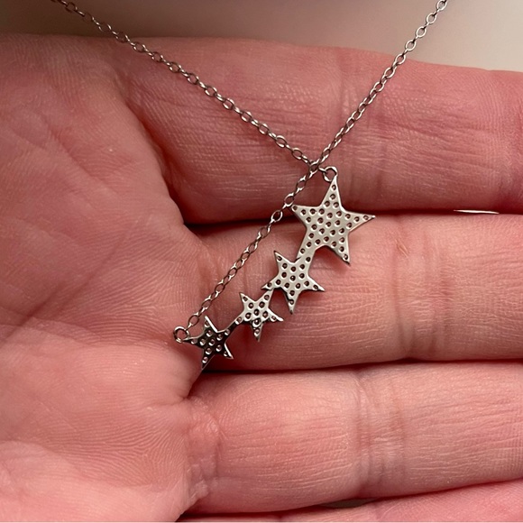 Adornia Crystal Shooting Star .925 Sterling Necklace - Picture 7 of 8